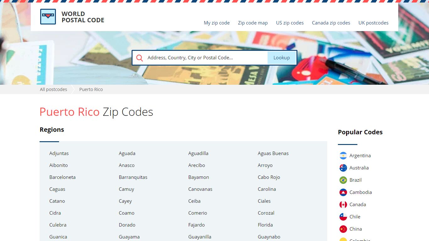 Puerto Rico Zip Codes - World Postal Code
