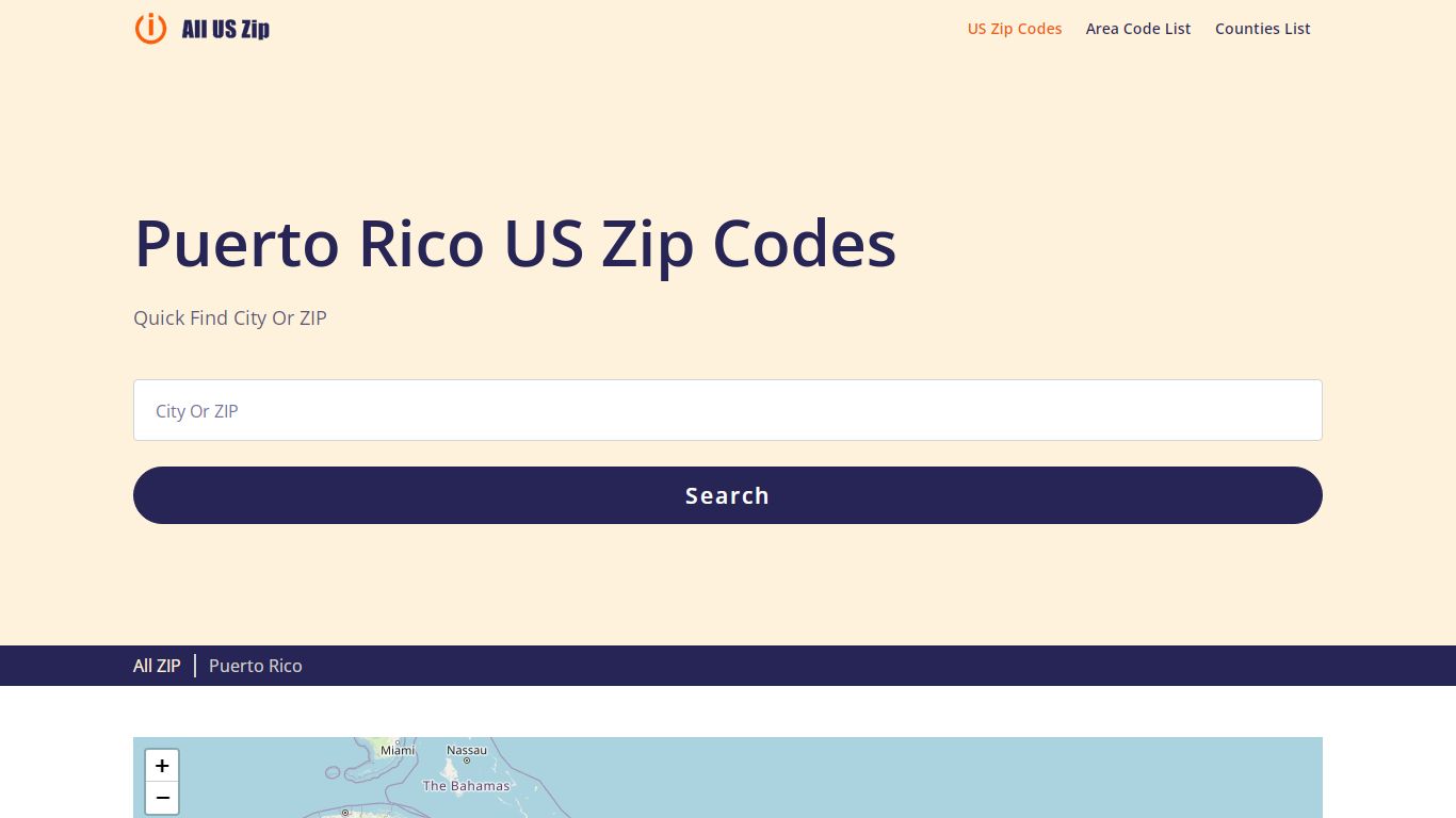 Puerto Rico ZIP Codes List: all Zip Codes in the state of Puerto Rico