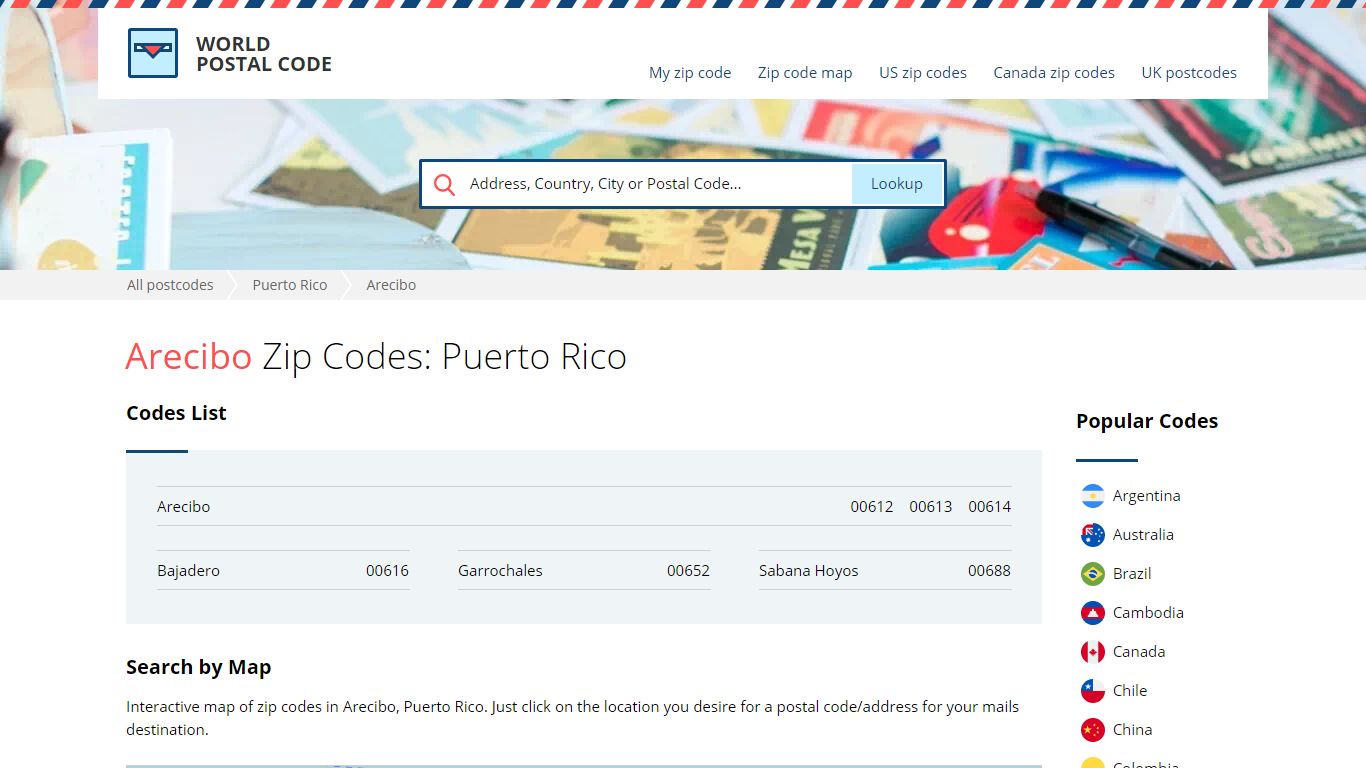 Arecibo, Puerto Rico Zip Codes - World Postal Code